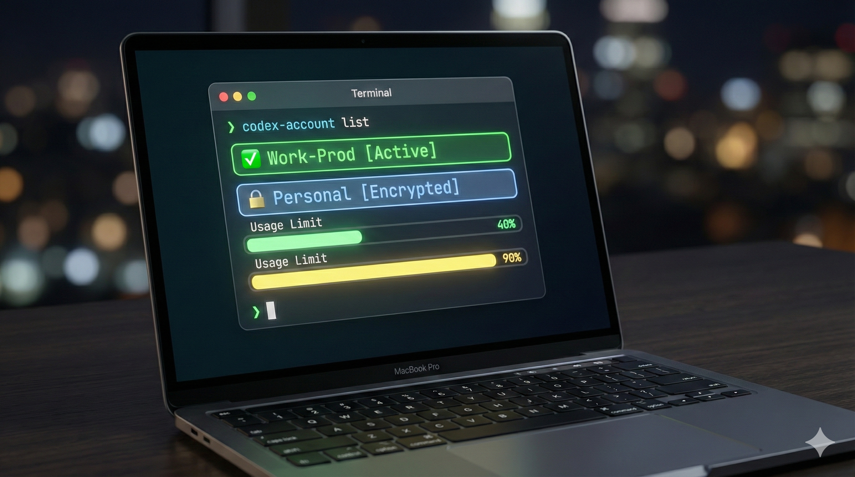 Codex Account Manager Terminal UI